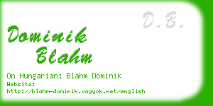 dominik blahm business card